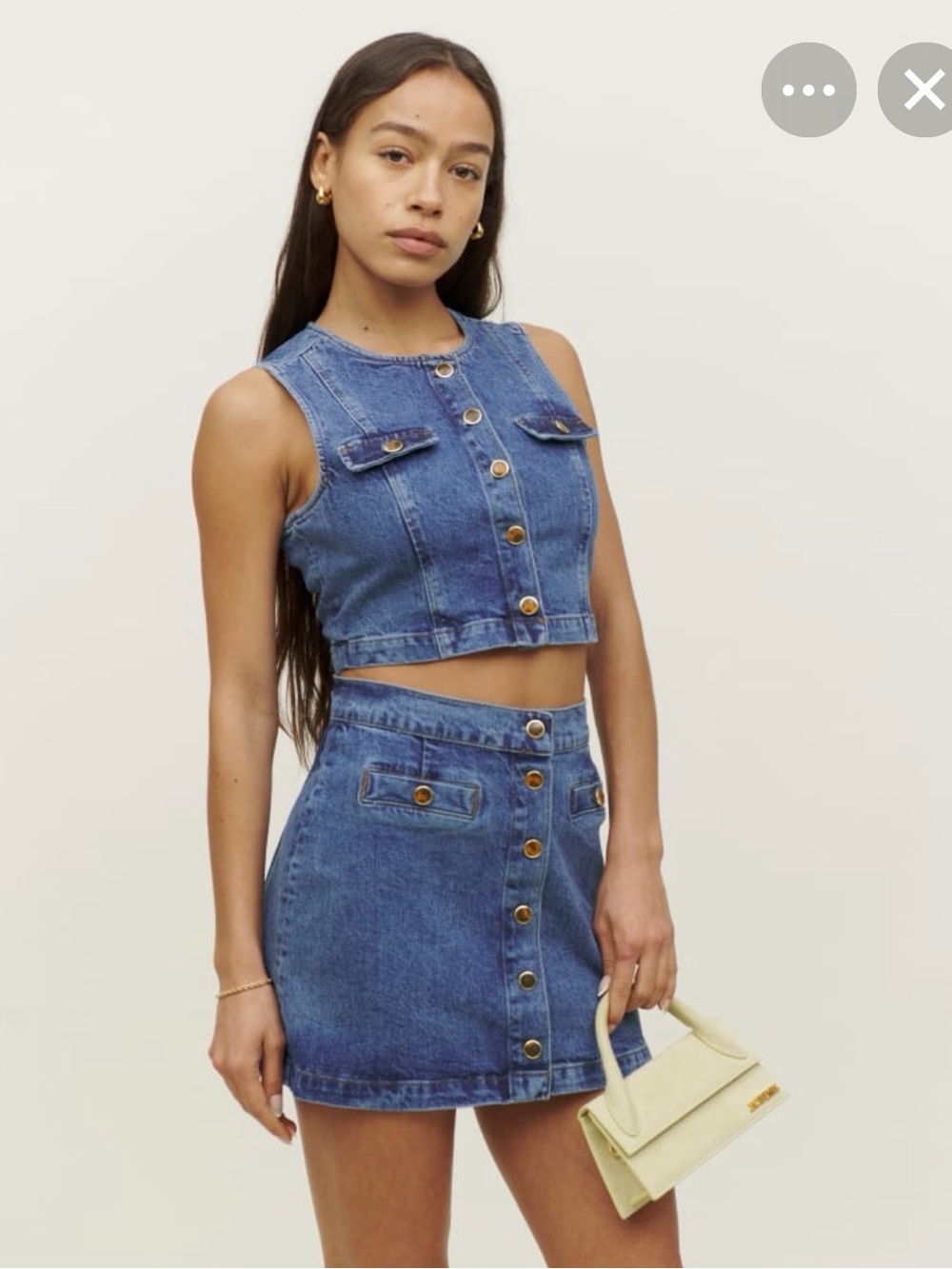 Reformation Cher Denim Vest